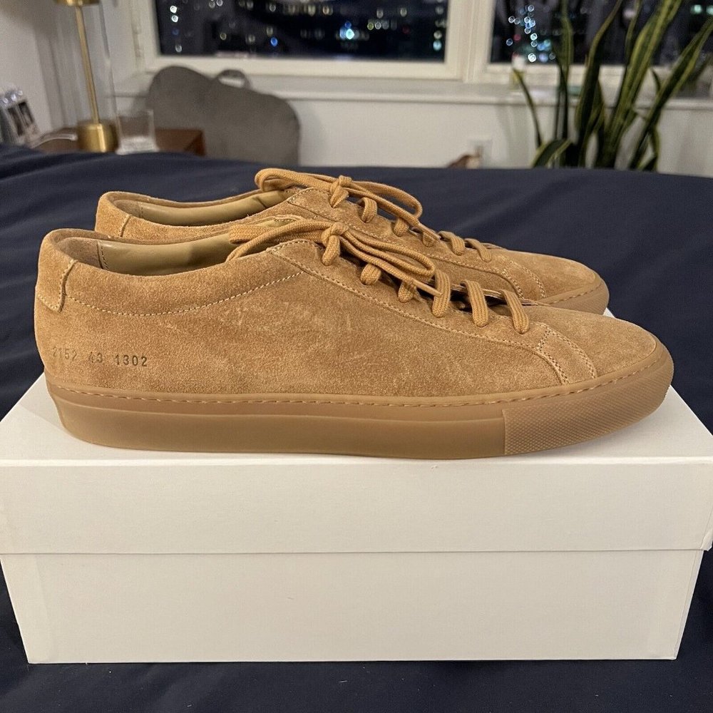 Common Projects Achilles Low Tan Suede Size 43 / 10 US - New In Box